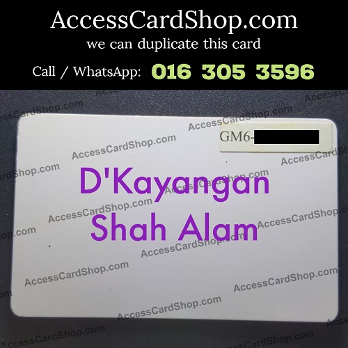 D Kayangan Residence at Shah Alam Selangor Access Card