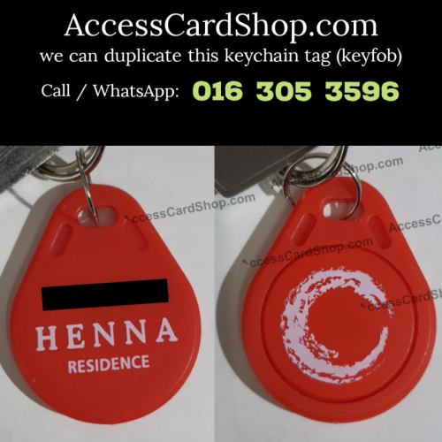 Duplicate HENNA Residence KL Lift Lobby Door Keychain Tag Access Card