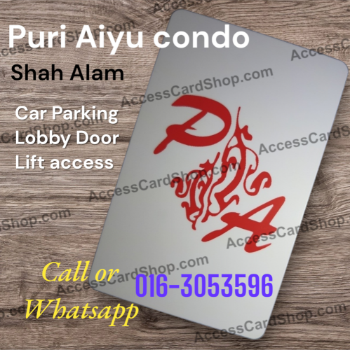 Duplicate Puri Aiyu Condominium (red color card) Shah Alam Car Parking Lift Lobby Door Access Card