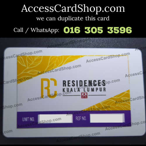Duplicate Razak City (RC) Residences KL Lift Lobby Door Access Card