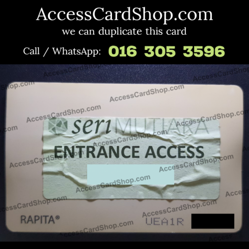 Duplicate Seri Mutiara Apartment Shah Alam Car Parking Access Card