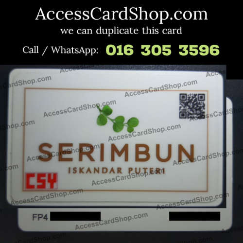 Duplicate Serimbun Iskandar Puteri CSY Johor Car Parking Access Card