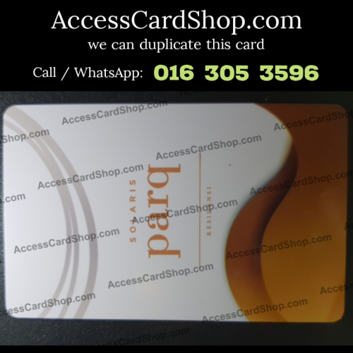 Duplicate Solaris Parq Residence Mont Kiara Lift Lobby Door Access Card