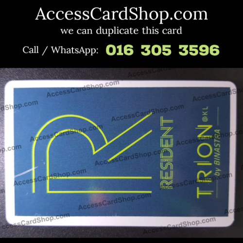 Duplicate TRION Residence KL Car Parking Lift Lobby Door Combo Access Card