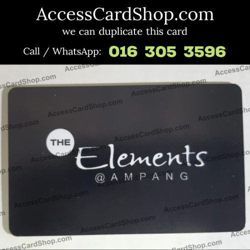 Duplicate The Elements Ampang Car Parking CDUS133L Access Card