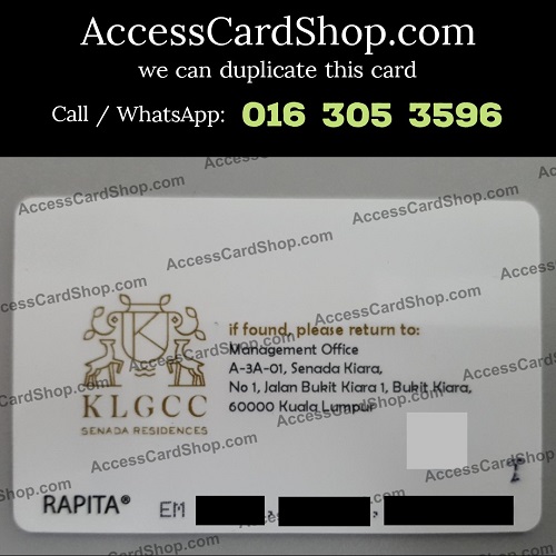 Senada Residences @ KLGCC Resort, Bukit Kiara KL Access Card