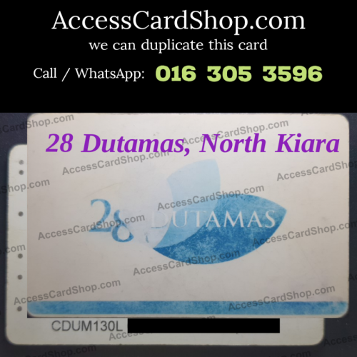 Duplicate 28 Dutamas Condominium North Kiara Car Parking Lift Lobby Door MAG CDUM130L Access Card