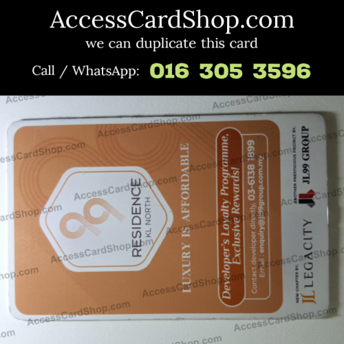 Duplicate 99 Residence KL North Batu Caves Lift Lobby Door Access Card