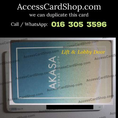 Duplicate AKASA Residence Cheras South Lift Lobby Door HID Seos Access Card