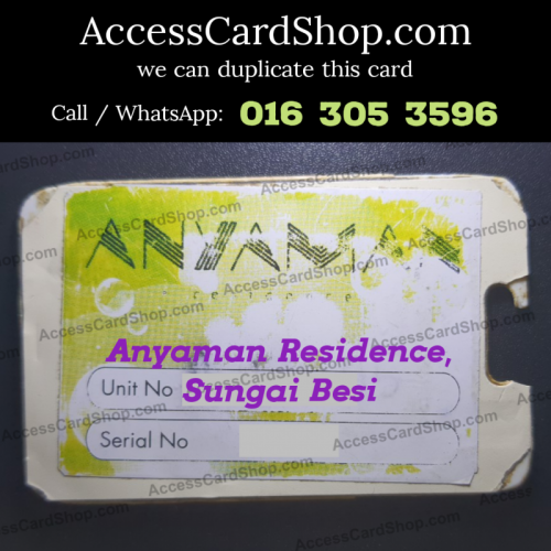 Duplicate Anyaman Residence Sungai Besi Lift Lobby Door MANGO Access Card