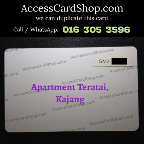 Duplicate Apartment Teratai Kajang Car Parking GM2 Access Card