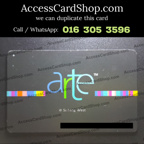 Duplicate Arte Subang West Shah Alam Lift Lobby Door Access Card