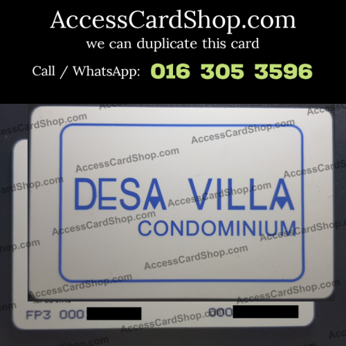 Duplicate Desa Villa Condo Taman Bukit Desa Car Parking Access Card