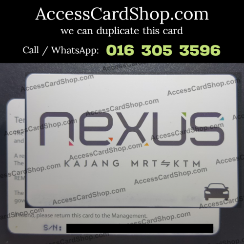 Duplicate Nexus Residence Kajang Car Parking Lift Lobby Door Combo Access Card