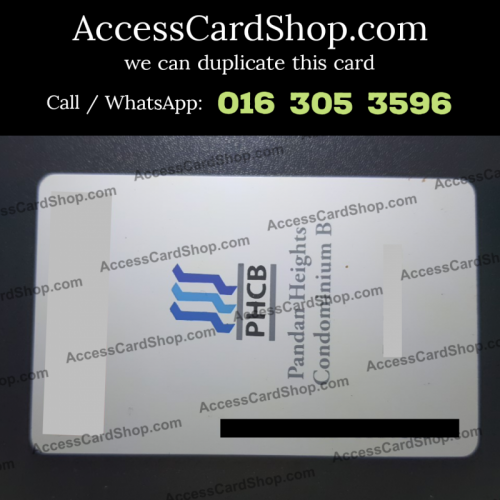 Duplicate PHCB Pandan Heights Condominium B Cheras Car Parking CDUS133L Access Card