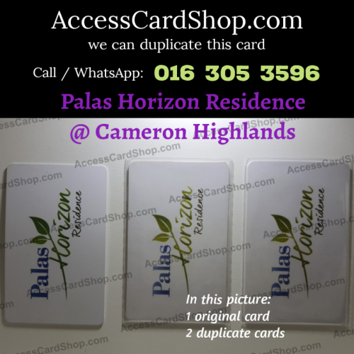 Duplicate Palas Horizon Residence Cameron Highland Lift Lobby Door Access Card