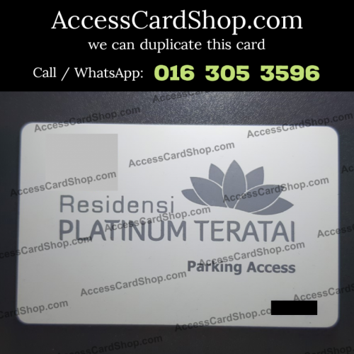 Duplicate Platinum Teratai Residence Setapak Car Parking Lift Lobby Door Combo Access Card