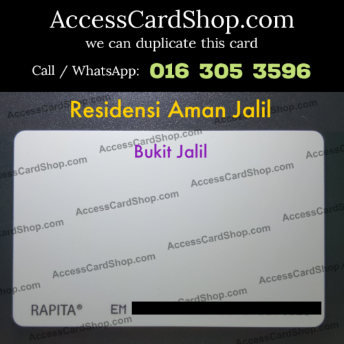 Duplicate Residensi Aman Jalil Bukit Jalil Car Parking Lift Lobby Door RAPITA EM Access Card