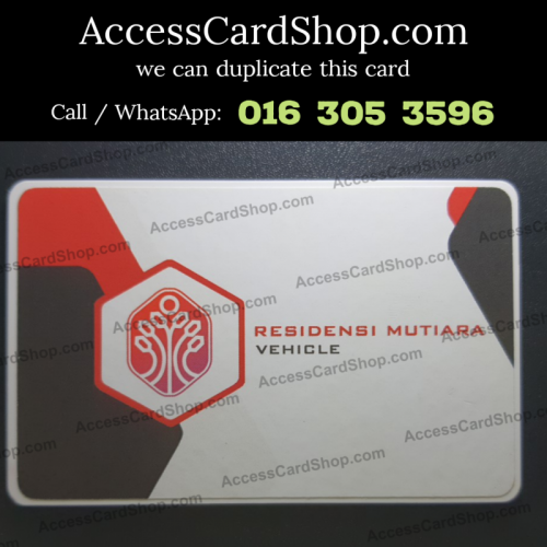 Duplicate Residensi Mutiara Kajang Car Parking Lift Lobby Door MAG CDUM133L Access Card