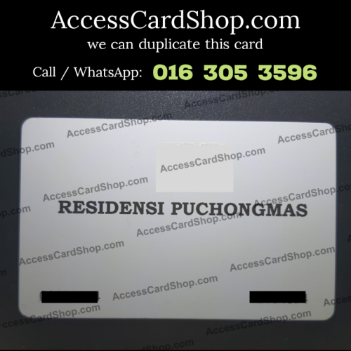 Duplicate Residensi Puchongmas Puchong Car Parking Access Card