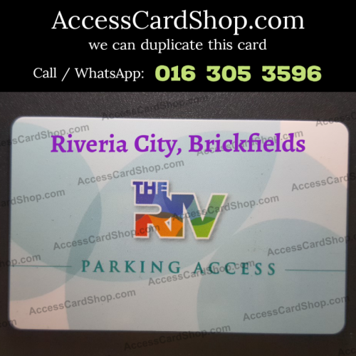 Duplicate Riveria City Brickfields Car Parking Access Card