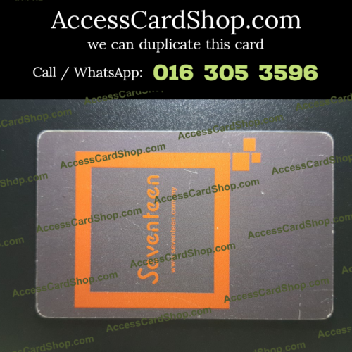Duplicate Seventeen Residences Petaling Jaya Car Parking Access Card