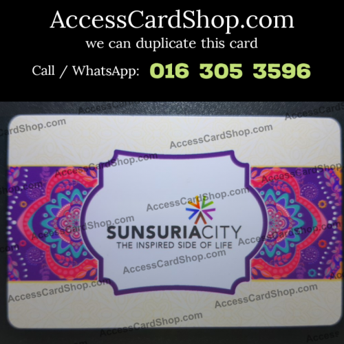 Duplicate Sunsuria City Sepang Car Parking Lift Lobby Door Combo Access Card