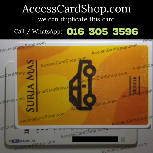 Duplicate Suria Mas Condominium Sunway Car Parking HID iClass SE Access Card