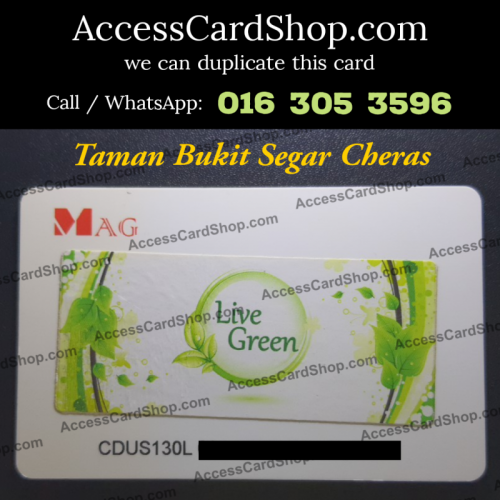 Duplicate Taman Bukit Segar Cheras Car Parking MAG CDUS130L Access Card