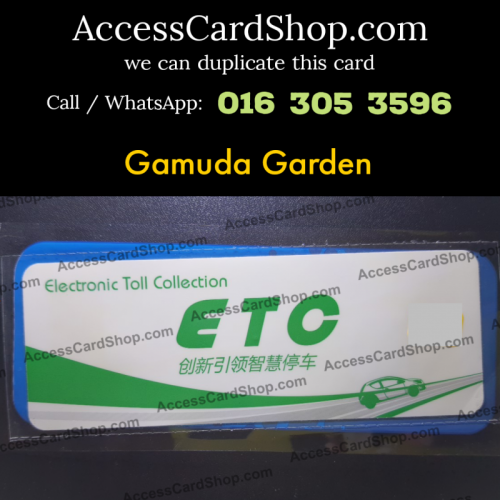 Duplicate Taman Gamuda Garden (ETC Tag) Rawang Car Parking ETC Tag RFID Sticker