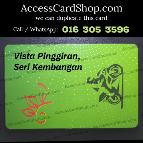 Duplicate Vista Pinggiran Apartment (Motorcycle access) Seri Kembangan Car Parking Access Card