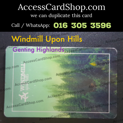 Duplicate Windmill Upon Hills Genting Highland Car Parking Lift Lobby Door Combo Access Card