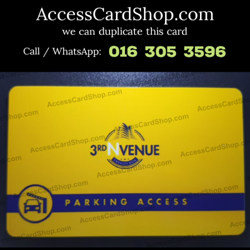 Duplicate 3rdNvenue Ampang Car Parking Access Card