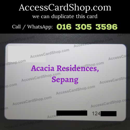 Duplicate Acacia Residences Sepang Car Parking Lift Lobby Door Combo Access Card
