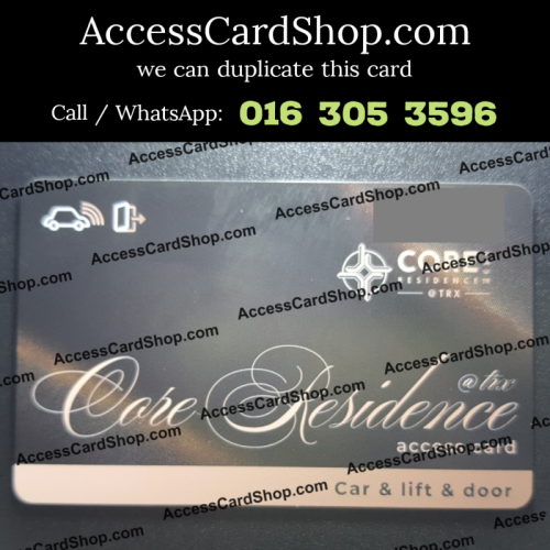 Duplicate Core Residence @ TRX KL City Car Parking Lift Lobby Door Combo Access Card