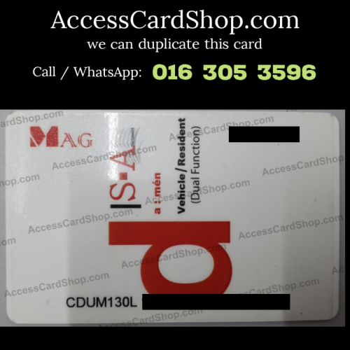 Duplicate DA MEN Residences (Damen) Subang Jaya Car Parking Lift Lobby Door MAG CDUM130L Access Card