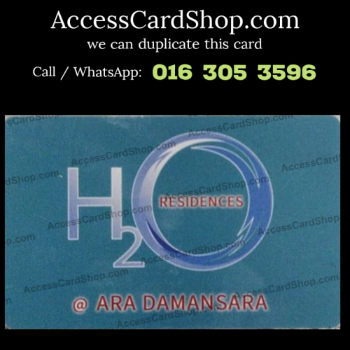 Duplicate H2O Residences Ara Damansara Car Parking Lift Lobby Door Combo Access Card
