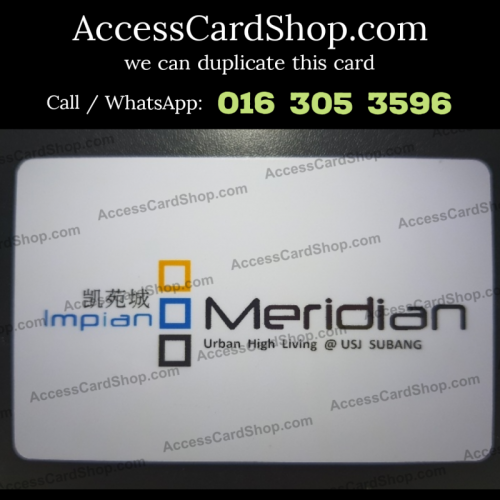 Duplicate Impian Meridian Condominium Subang Jaya Lift Lobby Door Access Card