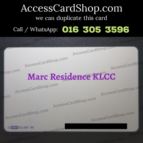 Duplicate Marc Residence KL KLCC Lift Lobby Door HID iClass Access Card