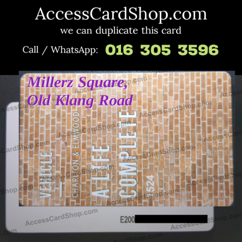 Duplicate Millerz Square Old Klang Road Car Parking Access Card