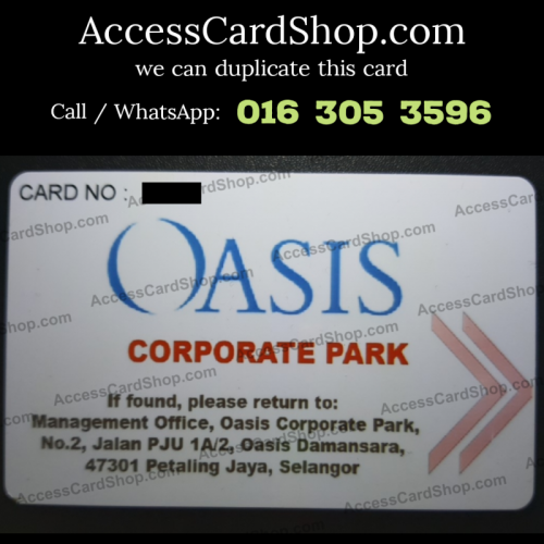 Duplicate Oasis Corporate Park Damansara Petaling Jaya Lift Lobby Door Access Card