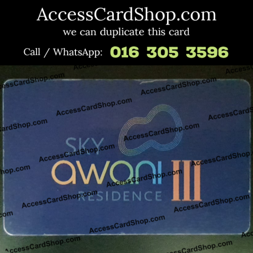 Duplicate Sky Awani III (3) Residence Setapak Car Parking Lift Lobby Door Combo Access Card