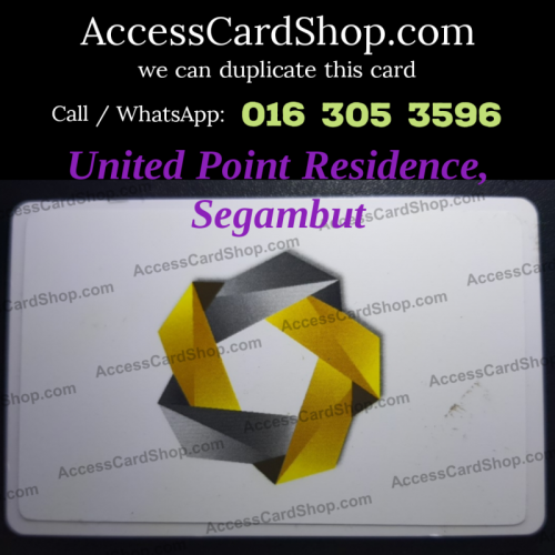 Duplicate United Point Residence Condominium Segambut Car Parking Lift Lobby Door RAPITA EMA1R Access Card
