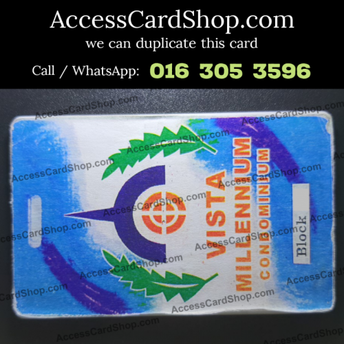 Duplicate Vista Millennium Condominiums Puchong Car Parking Lift Lobby Door Access Card
