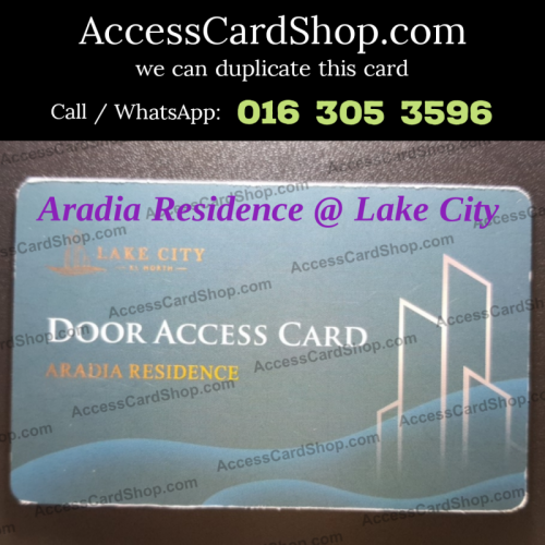 Duplicate Aradia Residence @ Lake City KL North Lift Lobby Door Access Card