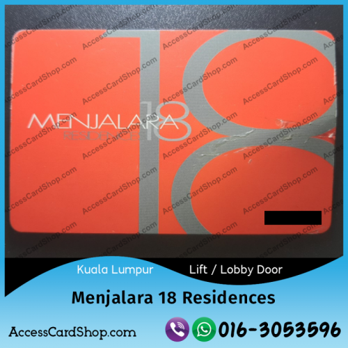 Duplicate Menjalara 18 Residences Kuala Lumpur Car Parking Access Card