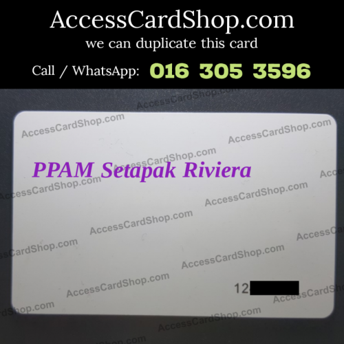 Duplicate PPAM Setapak Riviera Kuala Lumpur Car Parking Access Card