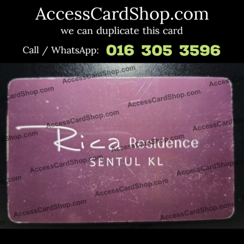 Duplicate Rica Residence Sentul Car Parking Lift Lobby Door MAG CDUM130L Access Card