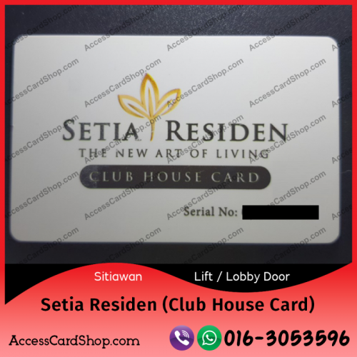 Duplicate Setia Residen (Club House Card) Sitiawan Lift Lobby Door Access Card