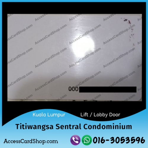 Duplicate Titiwangsa Sentral Condominium KL Lift Lobby Door Access Card